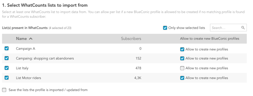 How to synchronize customer data from BlueConic with audiences in Mailchimp