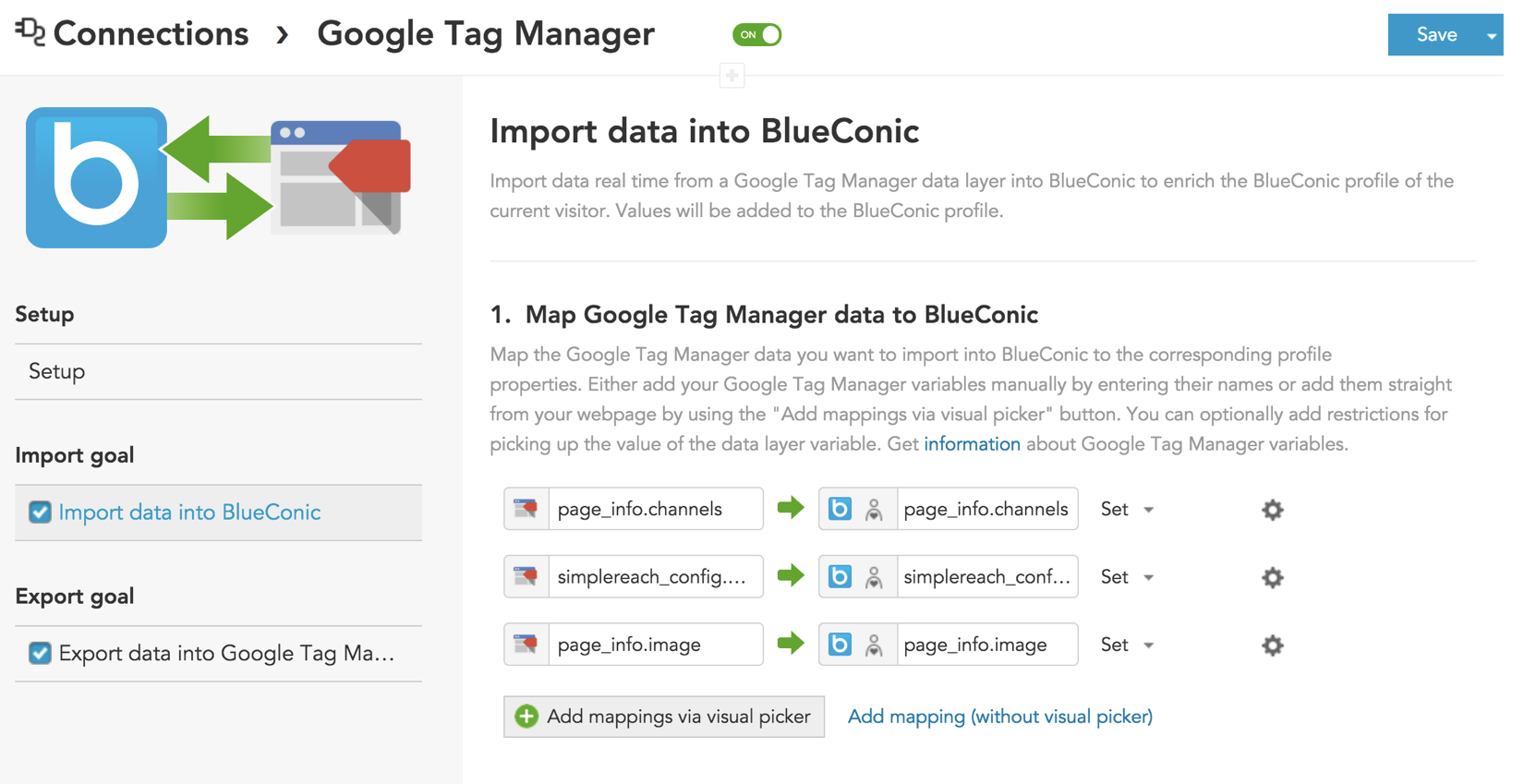 Google Tag Manager Connection