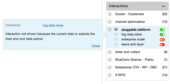 How do I use the BlueConic simulator to see why a dialogue isn't shown on a page?