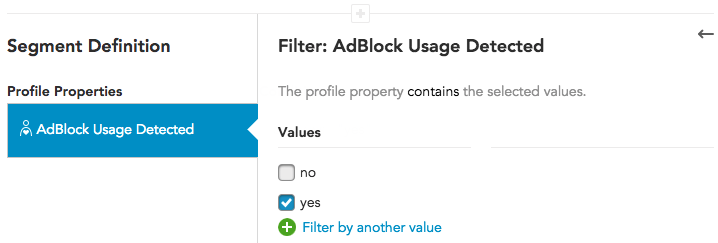 How to create a customer segment to target customers using ad blockers using BlueConic customer segments