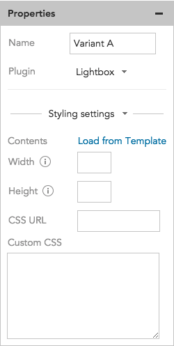 How to add custom styles and templates for content overlays and lightboxes in BlueConic