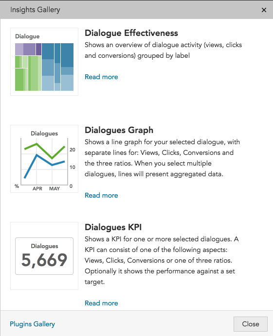 How do I create insights, dashboards, and reporting metrics in BlueConic?