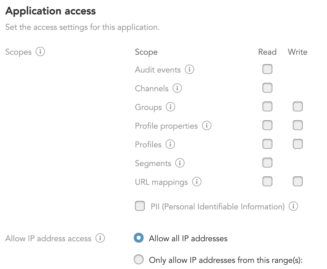 BlueConic API application scopes and IP access.png