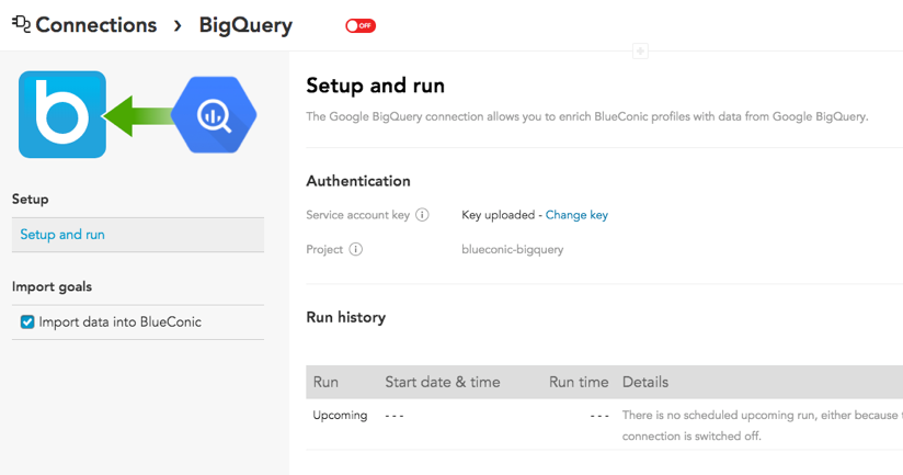 How to connect BlueConic to Google BigQuery to syncrhonize your marketing data