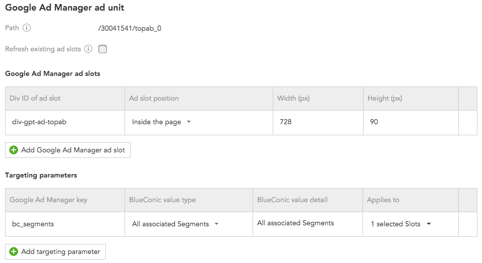 How to configure the Google Ad Manager connection to synchronize dv360 marketing data with BlueConic customer profiles