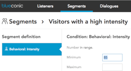 How do I create Behavioral Customer Segments based on Customer Engagement Scores in the BlueConic customer data platform?
