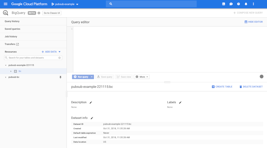 How do I update Google BigQuery datasets with profile data from BlueConic?
