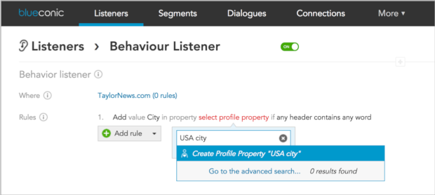How to collect first-party behavioral data in behavioral profile properties with BlueConic