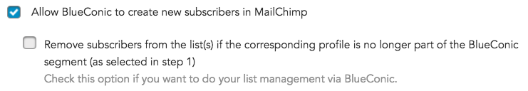How to create new subscribers in Mailchimp audiences using BlueConic profiles in the Mailchimp Connection