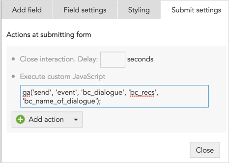 How do I create JavaScript conversion moments with Google Analytics and BlueConic?