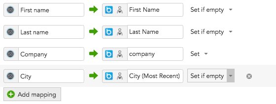 How to map BlueConic customer segment data to WhatCounts