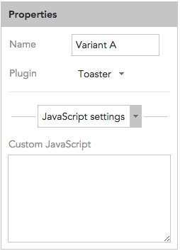 How to use custom JavaScript in the BlueConic Toaster window
