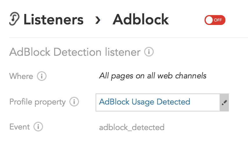Ad block detection listening - BlueConic Knowledge Base