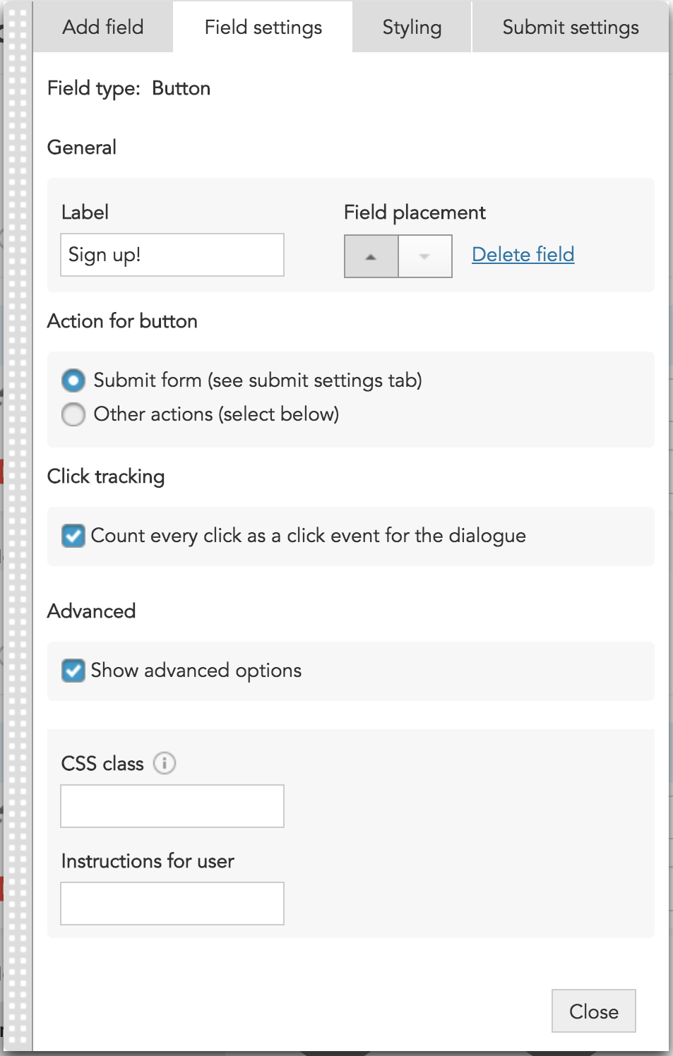 How to add a submit button to a customer form with the Forms Toolbar in BlueConic