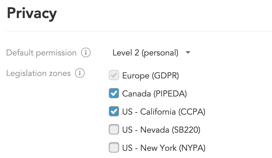 How do I use the BlueConic CDP to manage GDPR and CCPA compliance for customer privacy and marketing consent and for different privacy legislation zones worldwide?