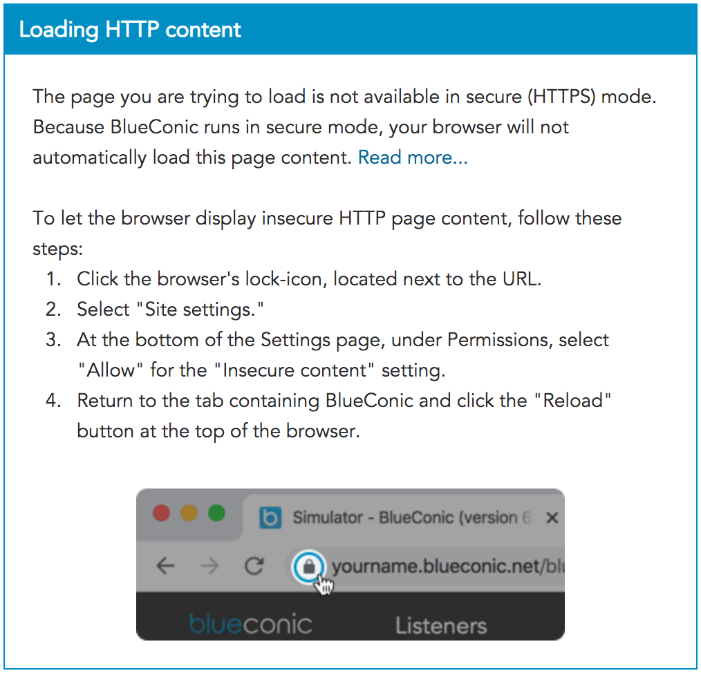 How do I test content in the BlueConic marketing CDP and what happens if some content doesn't load?