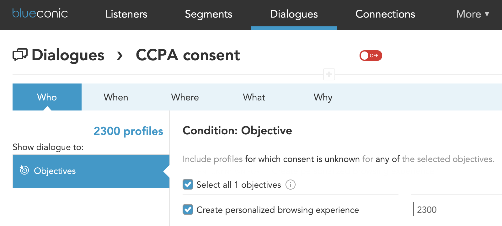 How do I ensure CCPA consent compliance using a CDP like BlueConic?