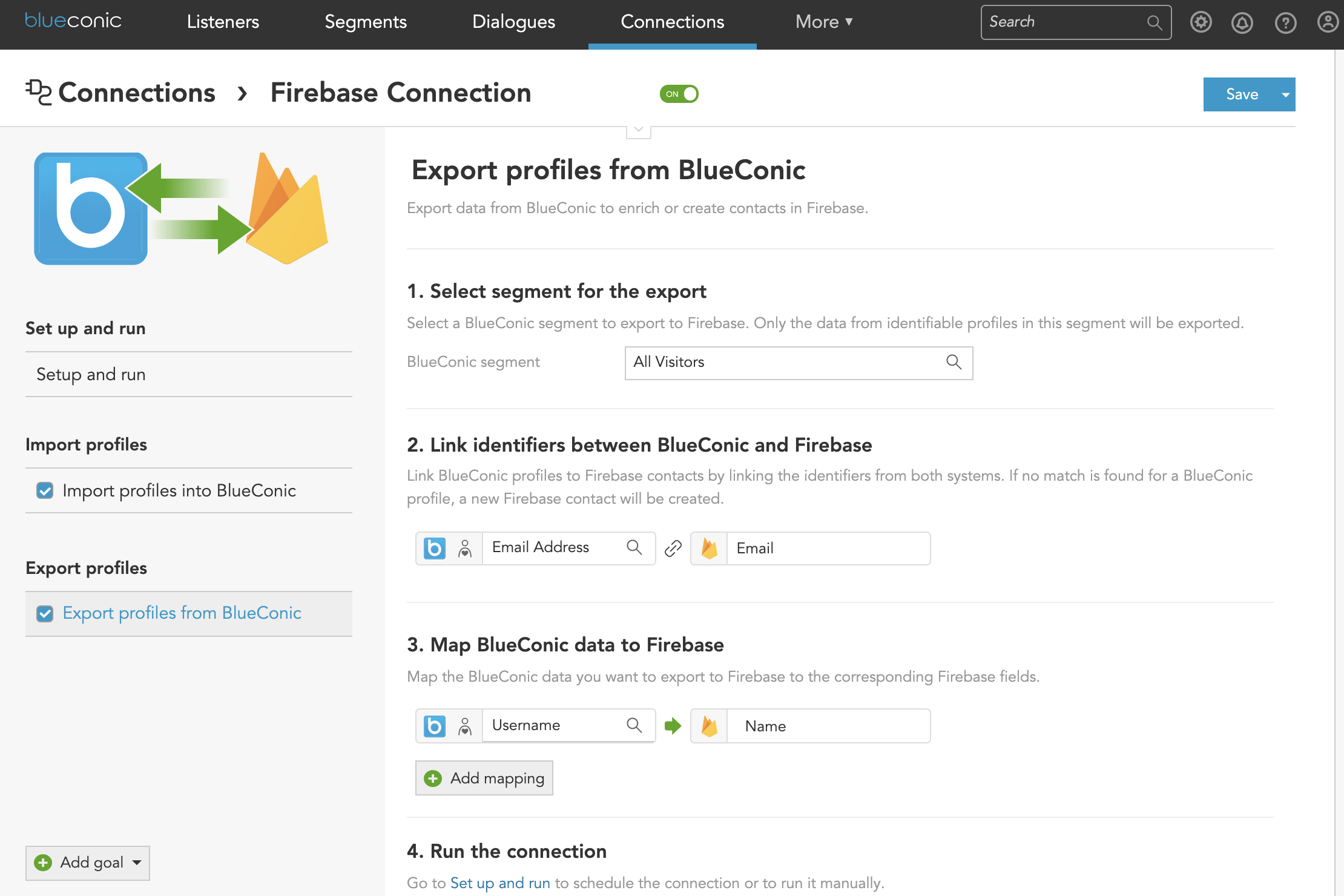 How to integrate Firebase data with the BlueConic customer data platform