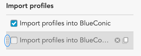 How to reconfigure import and export goals in BlueConic connections to Google Drive