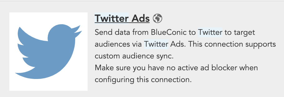 How to connect BlueConic CDP customer data with Twitter Ads