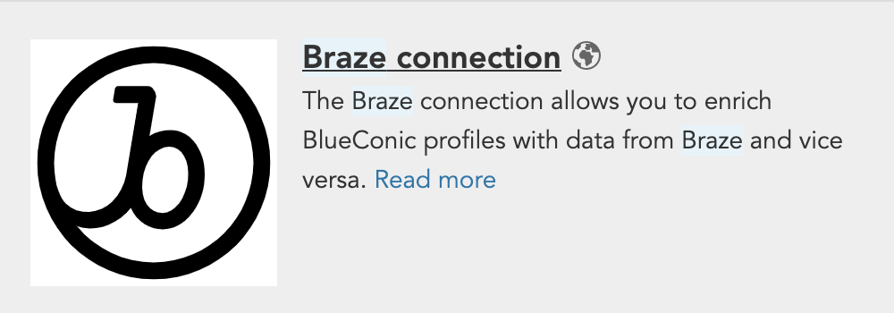 How do I connect customer data from Braze to BlueConic?
