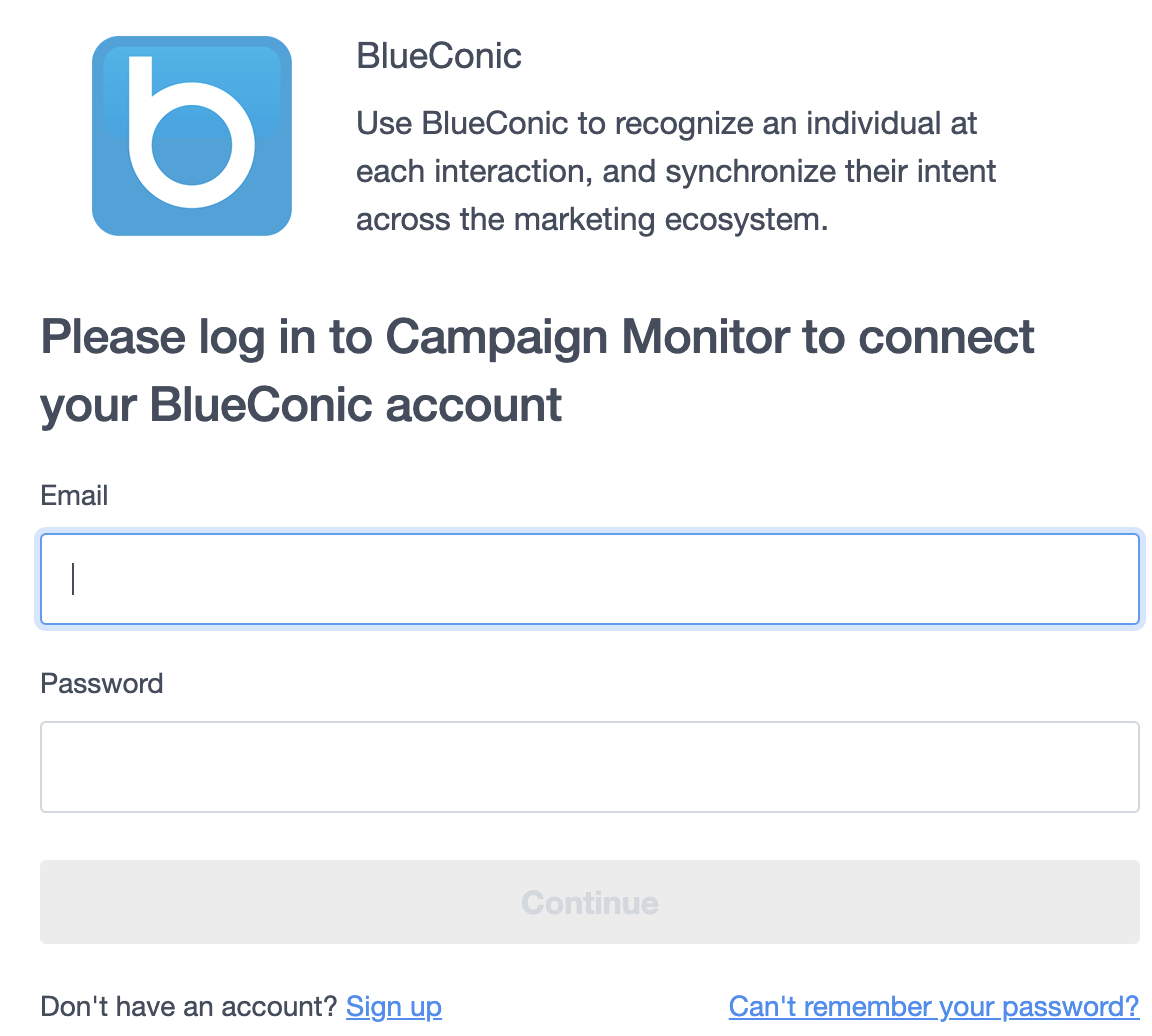 BlueConic-setup-authenticate-Campaign-Monitor-Connection.png