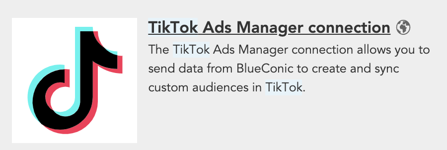 Using BlueConic with Tik Tok