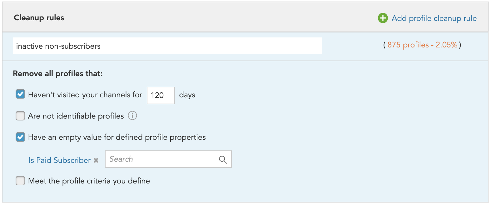 How to remove profiles and reduce the number of customer profiles in BlueConic