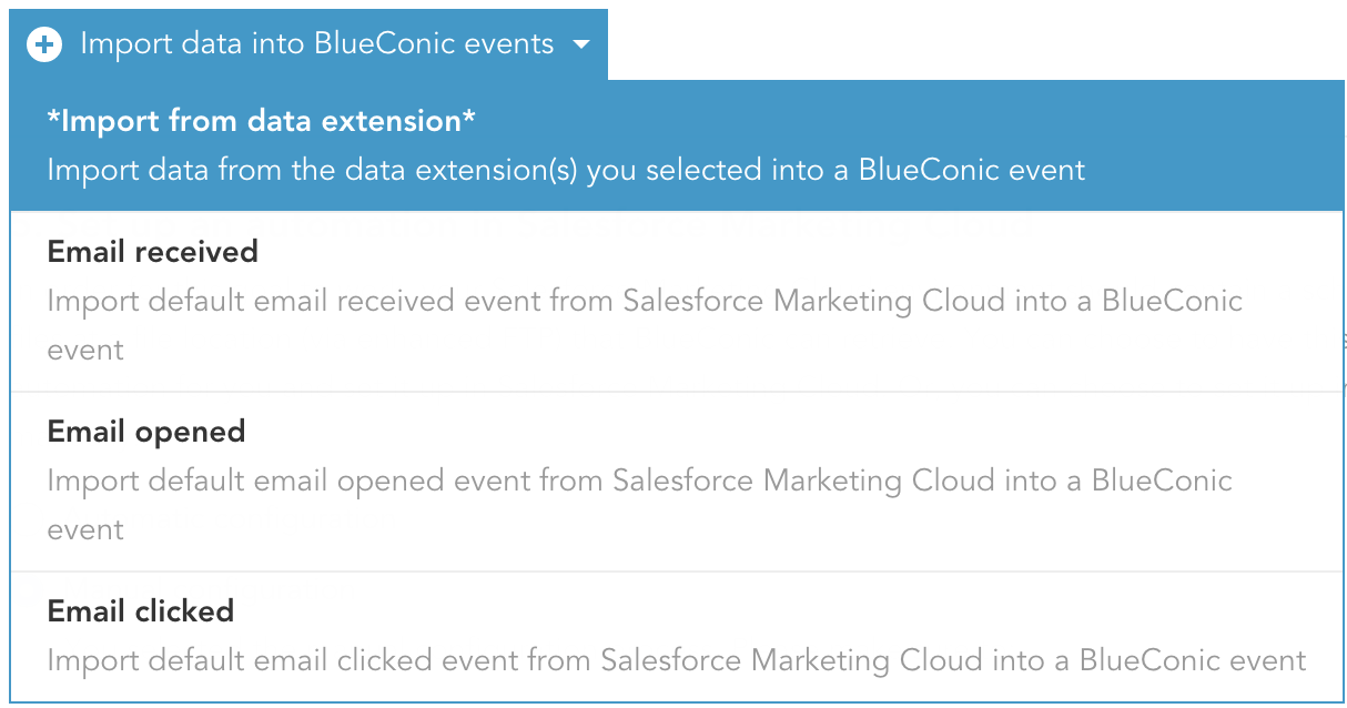 How to set up data extensions with sfmc and blueconic