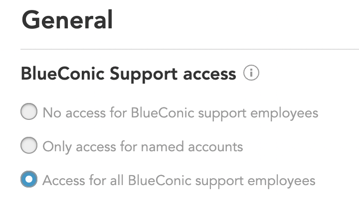 How to enable BlueConic technical support customer support and Customer Success to view data for troubleshooting and answering questions for the BlueConic CDP