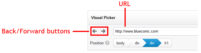 How to navigate URLs in the Visual Picker in BlueConic